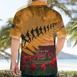 ANZAC Day 2024 Hawaiian Shirt Silver Fern With A Trumpet Soldier
