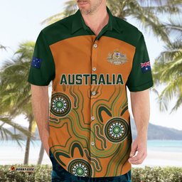 Australia Rugby Hawaiian Shirt Wallabies Indigenous Art
