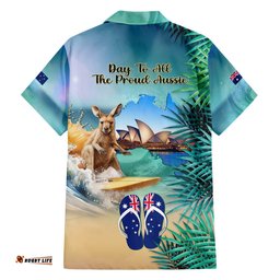 Australia Day 2024 Hawaiian Shirt Kangaroo Go Surfing Aussie Map Tropical Style