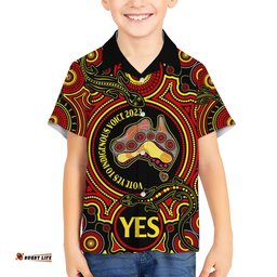 Australia Vote YES Hawaiian Shirt Indigenous Voice Maps to Parliament Australia