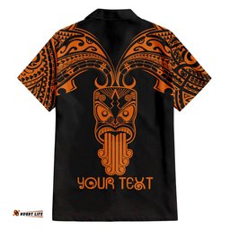 Personalised New Zealand Te Reo Maori Hawaiian Shirt Kia Kaha Maori Language Week Gold Style