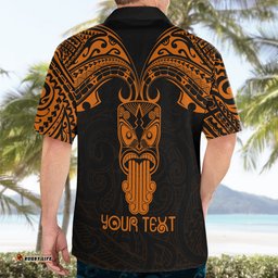 Personalised New Zealand Te Reo Maori Hawaiian Shirt Kia Kaha Maori Language Week Gold Style