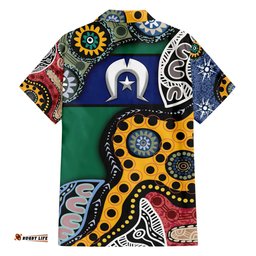 Torest Trait Islands Mix Aboriginal Pattern Hawaiian Shirt