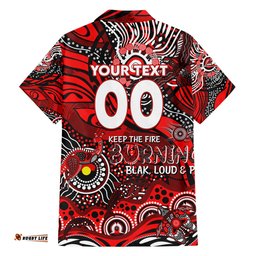Custom NAIDOC Week 2024 Bombers Hawaiian Shirt Aboriginal Animals Keep The Fire Burning