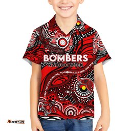 Custom NAIDOC Week 2024 Bombers Hawaiian Shirt Aboriginal Animals Keep The Fire Burning