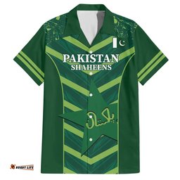 Custom Pakistan Cricket Hawaiian Shirt 2024 World Cup Go Shaheens