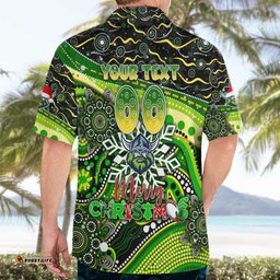 Merry Christmas Raiders Hawaiian Shirt Aboriginal Santa Rugby Mascot Canberra