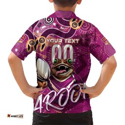 Personalized QLD Rugby League Hawaiian Shirt Maroons Aboriginal Art