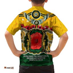 Matildas ANZAC Day 2024 Hawaiian Shirt Australian Army We Will Remember Them Aboriginal Art