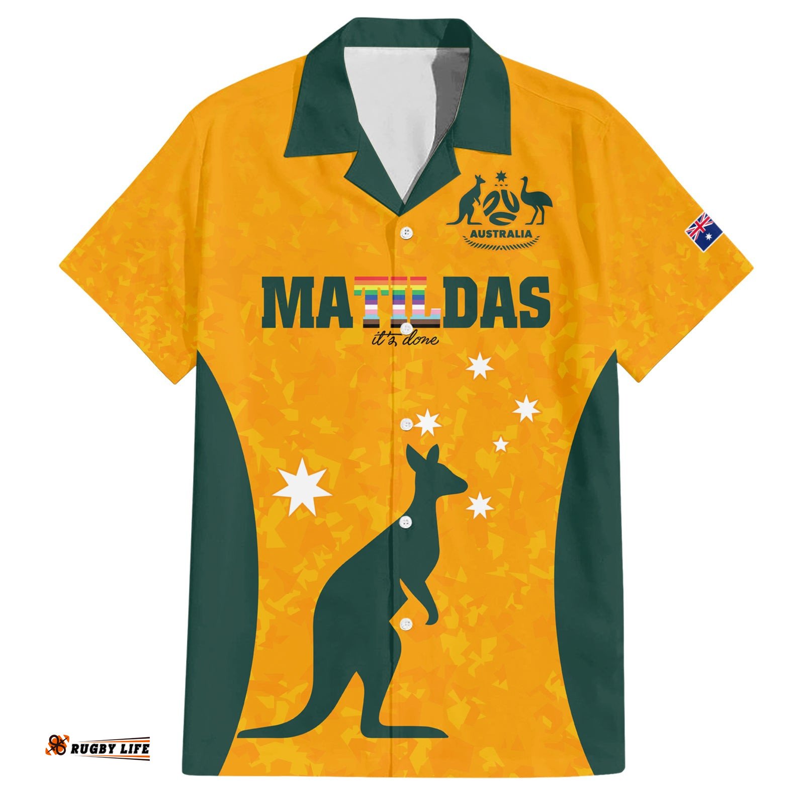 Custom Australia Matildas Pride With Kangaroo Hawaiian Shirt
