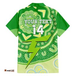 Custom BBL Thunder Cricket Hawaiian Shirt 2024 Aboriginal Art