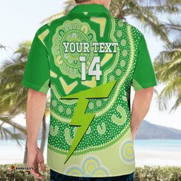 Custom BBL Thunder Cricket Hawaiian Shirt 2024 Aboriginal Art
