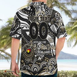 Custom NAIDOC Week 2024 Magpies Hawaiian Shirt Aboriginal Animals Keep The Fire Burning
