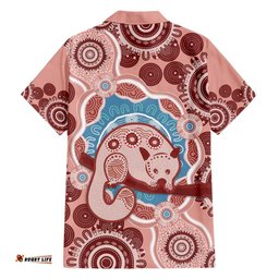 Blush Pink Australia Possum Hawaiian Shirt Indigenous Art