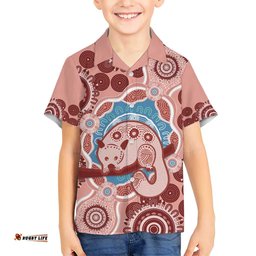 Blush Pink Australia Possum Hawaiian Shirt Indigenous Art