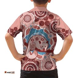 Blush Pink Australia Possum Hawaiian Shirt Indigenous Art