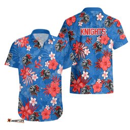 Knights Rugby Hawaiian Shirt Beautiful Floral Pattern Spring Summer Vibe