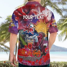 Personalised Australia Rugby Sea Eagles ANZAC Hawaiian Shirt ManlyWarringah Scratch Style