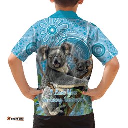 Australia Mothers Day Hawaiian Shirt I Love You Every Universe Aboriginal Art