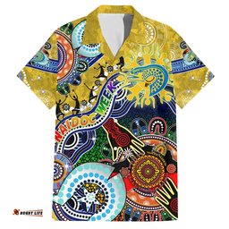 Personalised Eels NAIDOC Week 2024 Hawaiian Shirt Australia Aboriginal Dot Painting