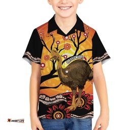 Keeper Of The Rainforest Cassowary Hawaiian Shirt Aboriginal Art