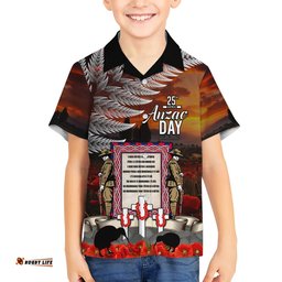New Zealand ANZAC Day Hawaiian Shirt The Ode of Remembrance and Silver Fern