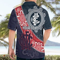 Personalised Demons And Blues Football Hawaiian Shirt Aboriginal Art