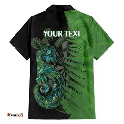 Personalised New Zealand Darts Hawaiian Shirt Aotearoa Maori Fern Mix Manaia Tattoo