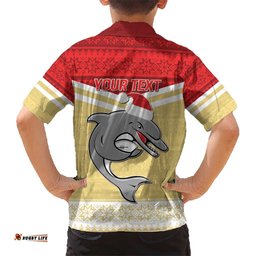 NRL Dolphins Mascot Christmas Personalised Hawaiian Shirt God Style