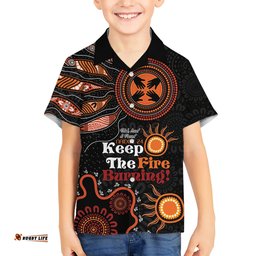 Australia NAIDOC 2024 Hawaiian Shirt Keep the Fire Burning Aboriginal Art