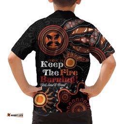Australia NAIDOC 2024 Hawaiian Shirt Keep the Fire Burning Aboriginal Art