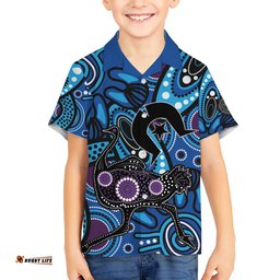 Emu NAIDOC 2024 Hawaiian Shirt Aboriginal Art Style