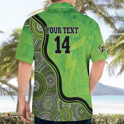 Custom Sydney Thunder Hawaiian Shirt Indigenous Art Grunge Style