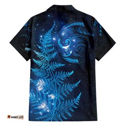New Zealand Matariki Hawaiian Shirt Blue Milky Way Stars Night Sky