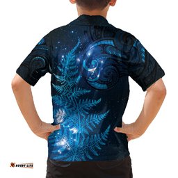 New Zealand Matariki Hawaiian Shirt Blue Milky Way Stars Night Sky