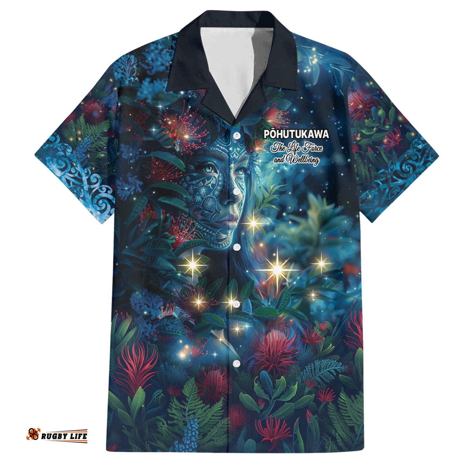 New Zealand Matariki Pohutukawa Hawaiian Shirt Te Mauri te Ora