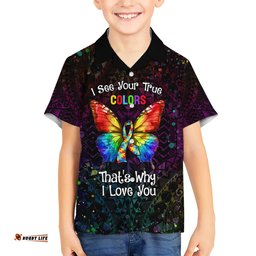 I See Your True Colors Personalised Hawaiian Shirt Autism Awareness