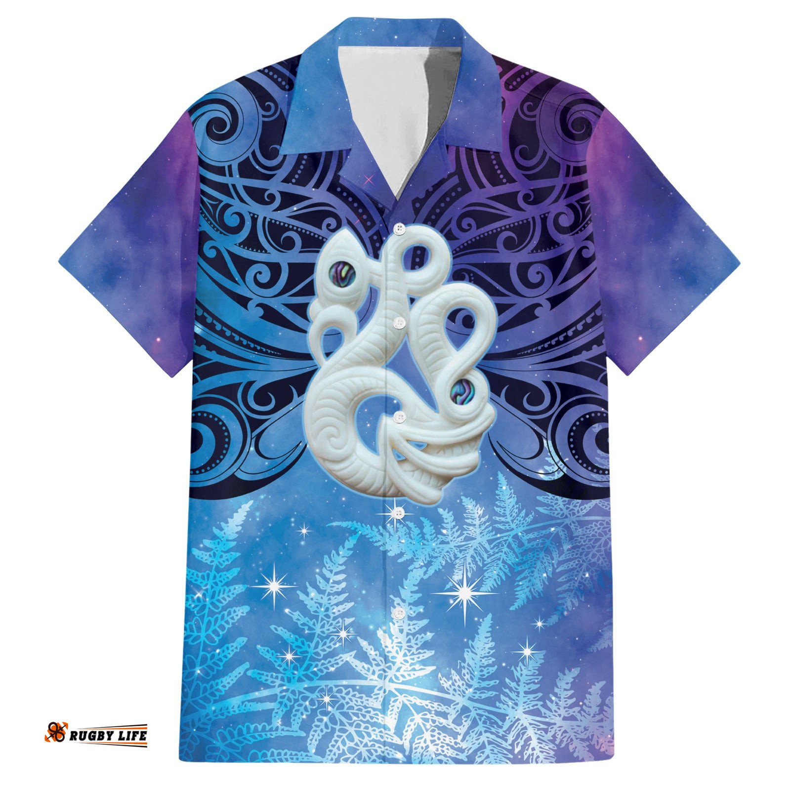 New Zealand Matariki Hawaiian Shirt Aotearoa Maori New Year Manaia Galaxy Vibes