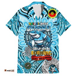 Custom NAIDOC Week 2024 Sharks Hawaiian Shirt Mascot Rugby