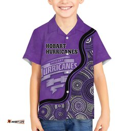 Custom Hobart Hurricanes Hawaiian Shirt Indigenous Art Grunge Style