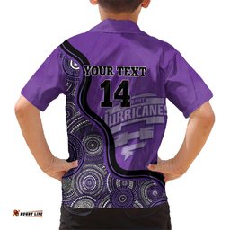 Custom Hobart Hurricanes Hawaiian Shirt Indigenous Art Grunge Style