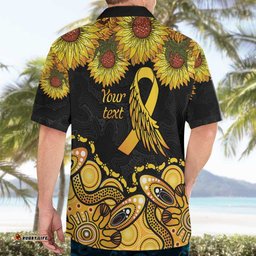 Be Bold Go Gold Aboriginal Ribbon Childhood Personalised Hawaiian Shirt