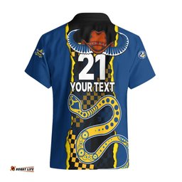 Custom Text And Number NRL Combine Cowboys and Parra Eels Hawaiian Shirt Sporty Style