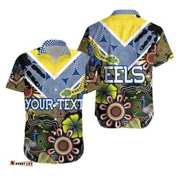 Custom Personalised Parramatta Eels Hawaiian Shirt Aboriginal Ethnic Style