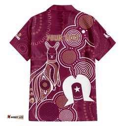 NAIDOC Week Hawaiian Shirt QLD Maroons Kangaroo