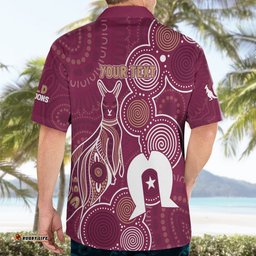 NAIDOC Week Hawaiian Shirt QLD Maroons Kangaroo
