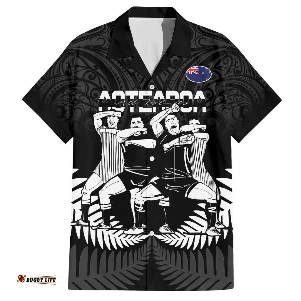 New Zealand Silver Fern Rugby Hawaiian Shirt Haka Dance With Aotearoa Maori Pattern