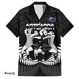 New Zealand Silver Fern Rugby Hawaiian Shirt Haka Dance With Aotearoa Maori Pattern
