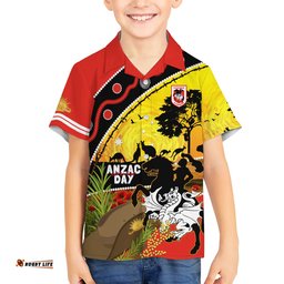 Dragons Rugby ANZAC Day Hawaiian Shirt Saints Rosemary Starry Night