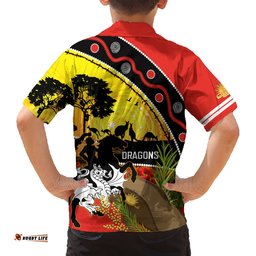 Dragons Rugby ANZAC Day Hawaiian Shirt Saints Rosemary Starry Night